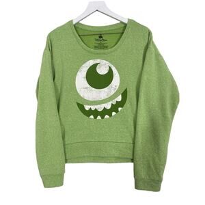 Disney Parks Mike Wazowski Sweater Women's M Green Monsters Inc Sweatshirt